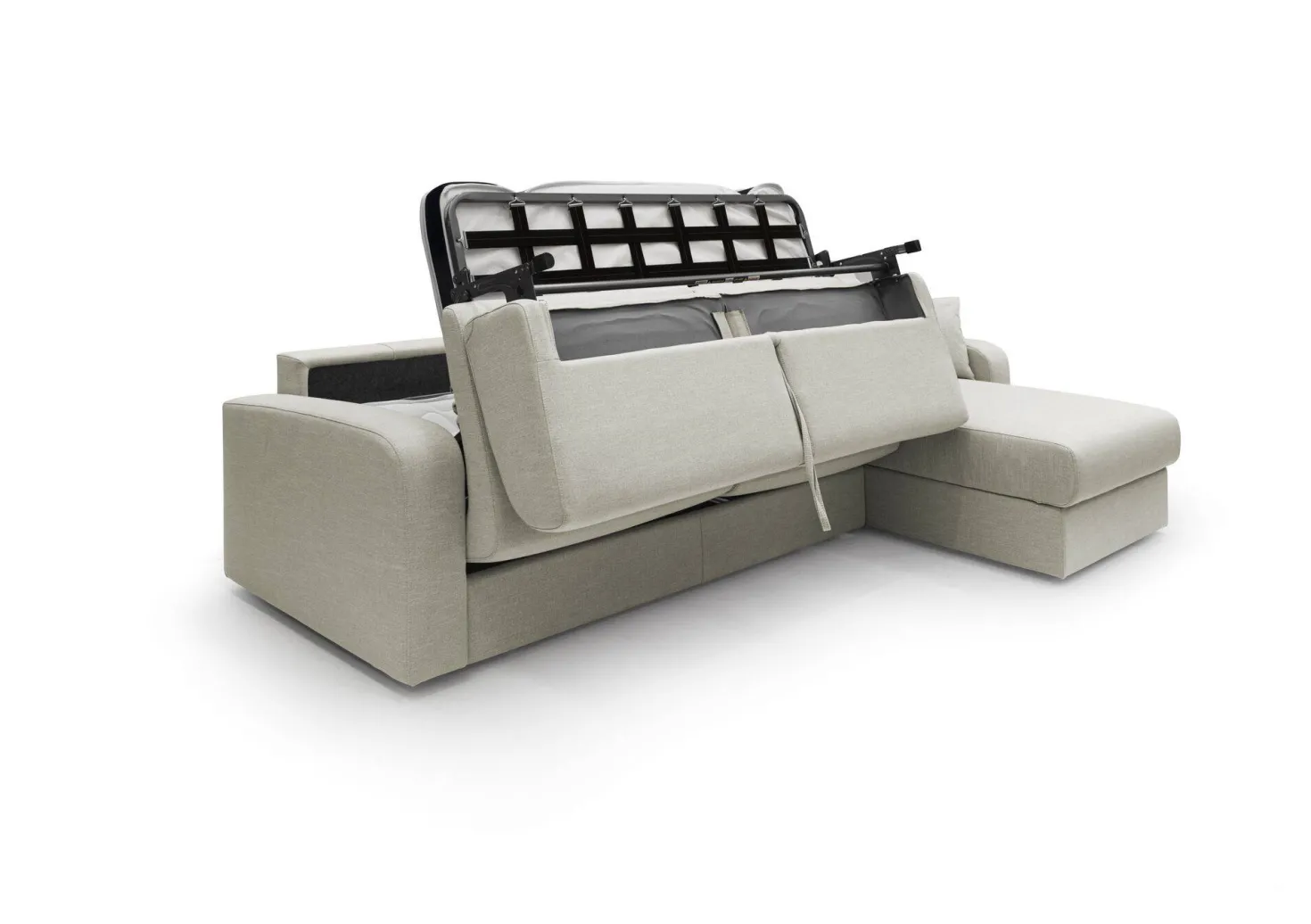 Canapé d'angle convertible et réversible tissu recyclé déhoussable Alizée