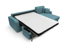 Canapé d'angle convertible et réversible tissu recyclé déhoussable Alizée