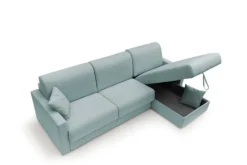 Canapé d'angle convertible et réversible tissu recyclé déhoussable Aubin