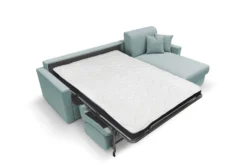 Canapé d'angle convertible et réversible tissu recyclé déhoussable Aubin