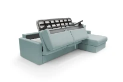 Canapé d'angle convertible et réversible tissu recyclé déhoussable Aubin