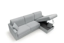 Canapé d'angle convertible et réversible tissu recyclé déhoussable Aubin
