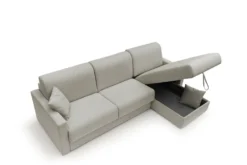 Canapé d'angle convertible et réversible tissu recyclé déhoussable Aubin