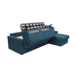 Canapé d'angle convertible et réversible tissu recyclé déhoussable Aubin