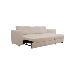 Canapé d'angle convertible et réversible tissu chenillé Pyram
