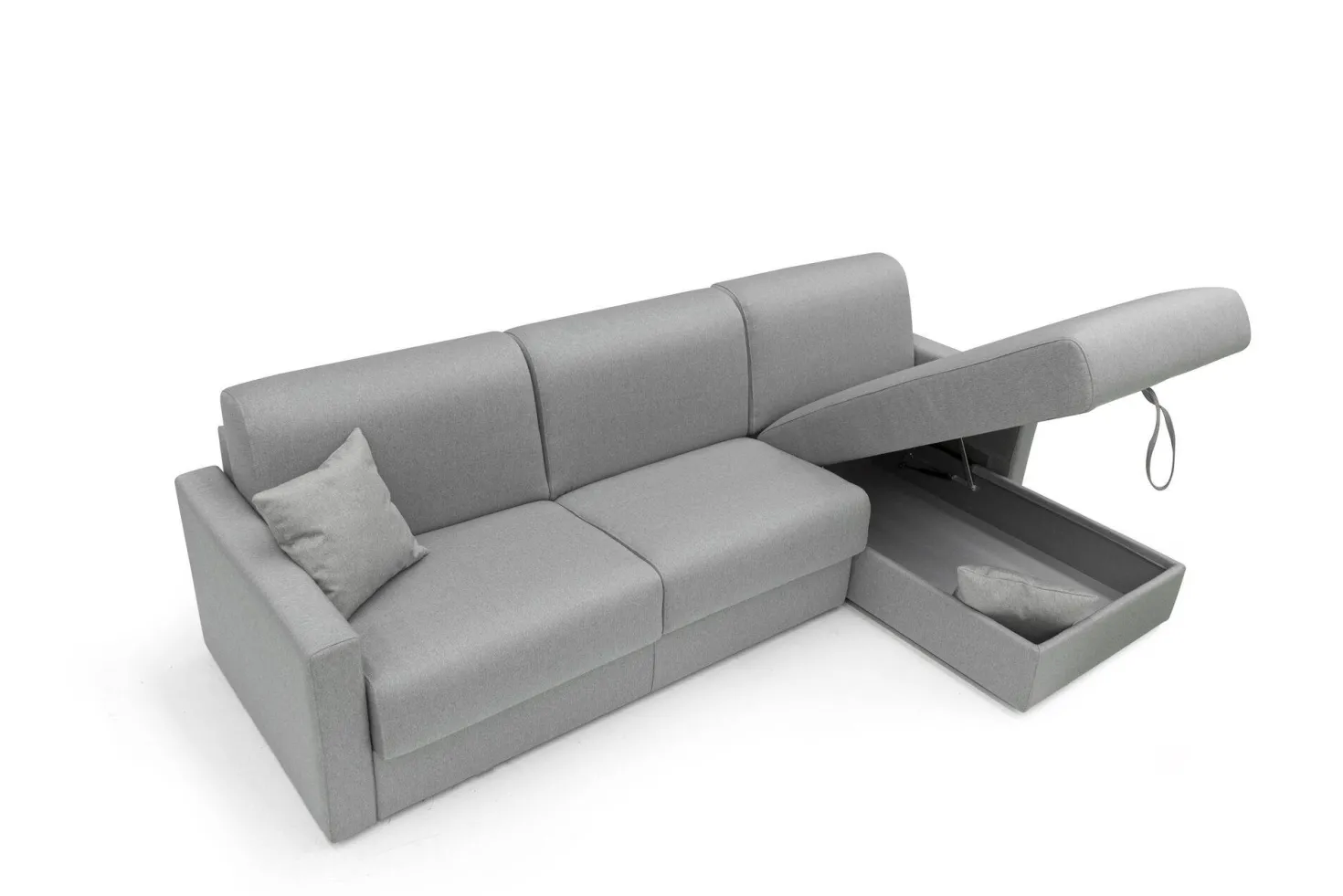 Canapé d'angle convertible et réversible tissu déhoussable Aubin