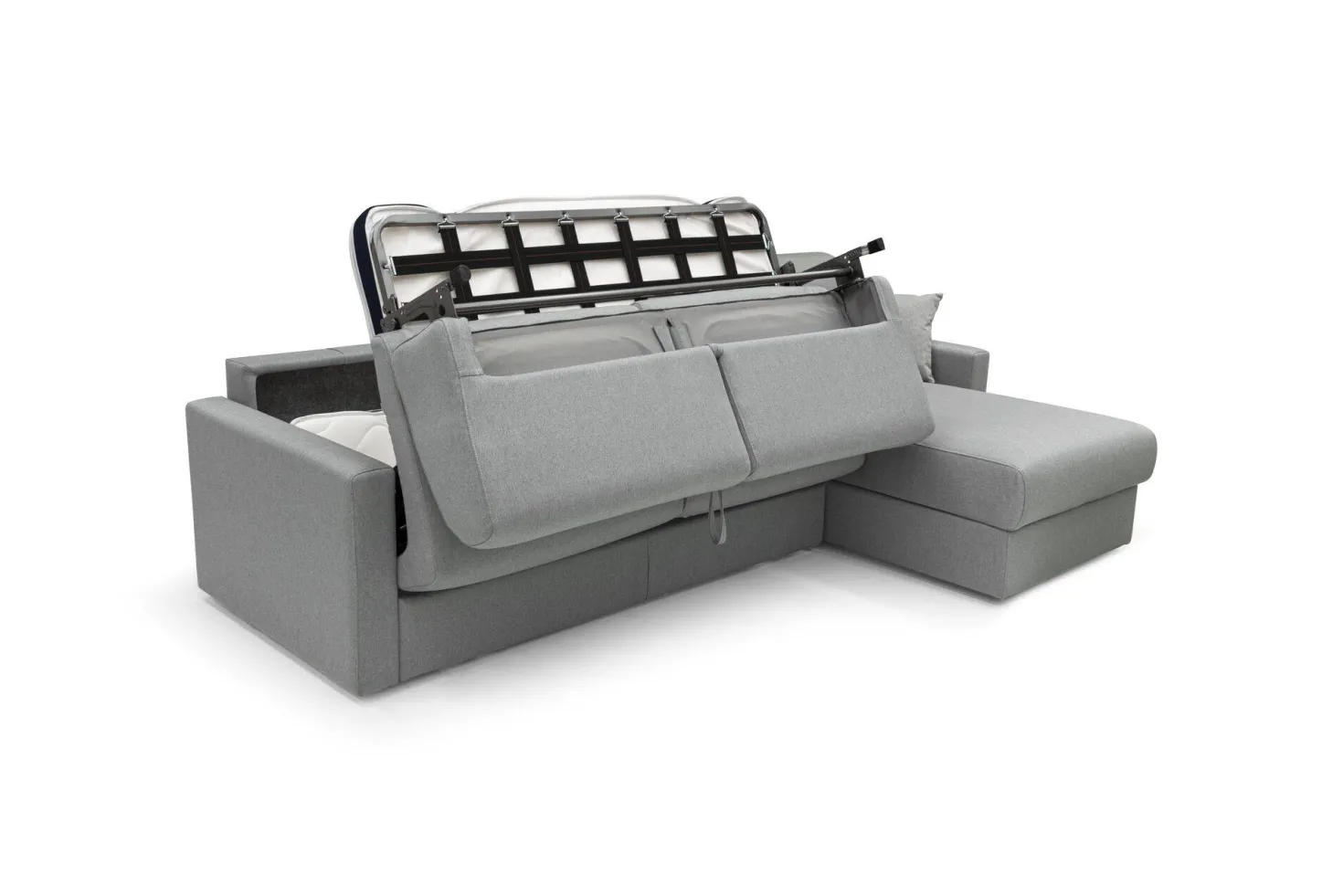 Canapé d'angle convertible et réversible tissu déhoussable Aubin