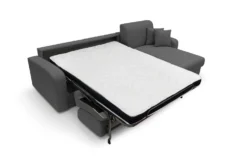 Canapé d'angle convertible et réversible tissu recyclé déhoussable Alizée