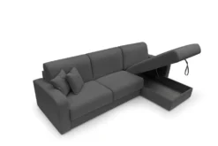 Canapé d'angle convertible et réversible tissu recyclé déhoussable Alizée