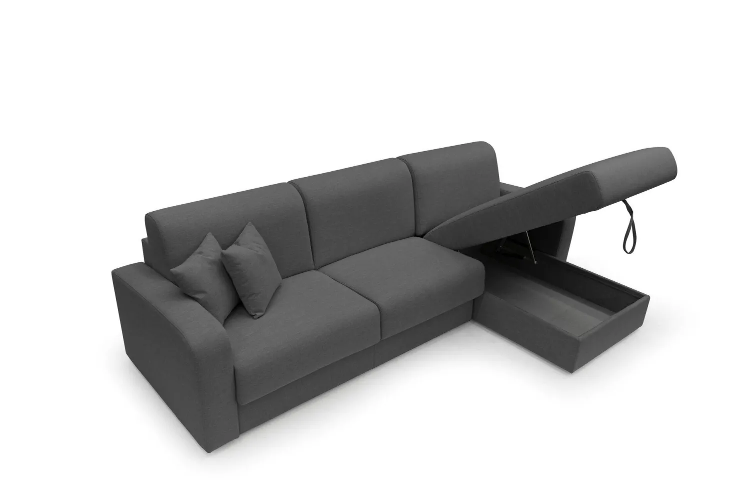 Canapé d'angle convertible et réversible tissu recyclé déhoussable Alizée