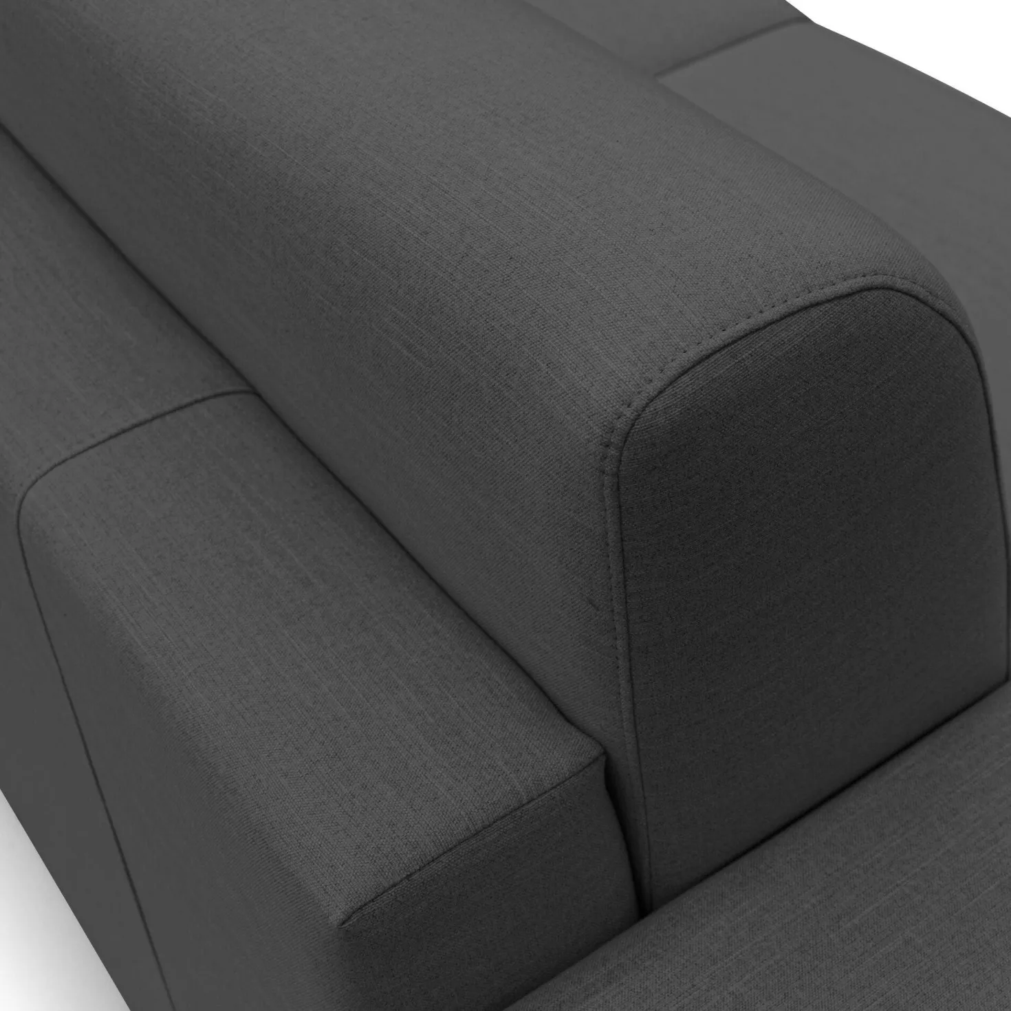 Canapé d'angle convertible et réversible tissu recyclé déhoussable Alizée