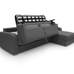 Canapé d'angle convertible et réversible tissu recyclé déhoussable Alizée