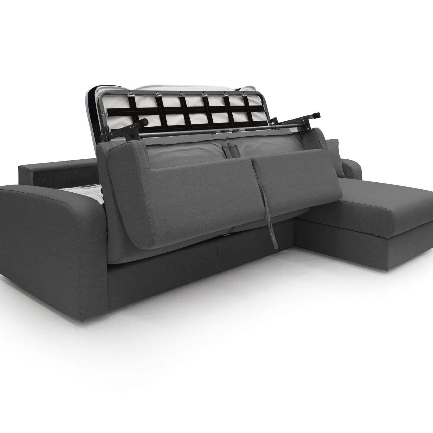 Canapé d'angle convertible et réversible tissu recyclé déhoussable Alizée