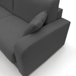 Canapé d'angle convertible et réversible tissu recyclé déhoussable Alizée