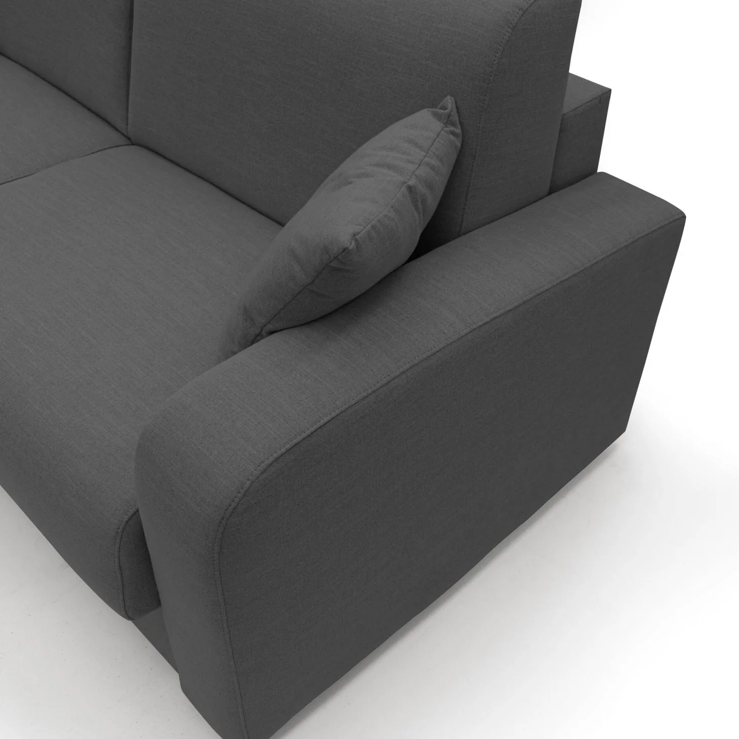 Canapé d'angle convertible et réversible tissu recyclé déhoussable Alizée