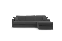 Canapé d'angle convertible et réversible tissu recyclé déhoussable Aubin