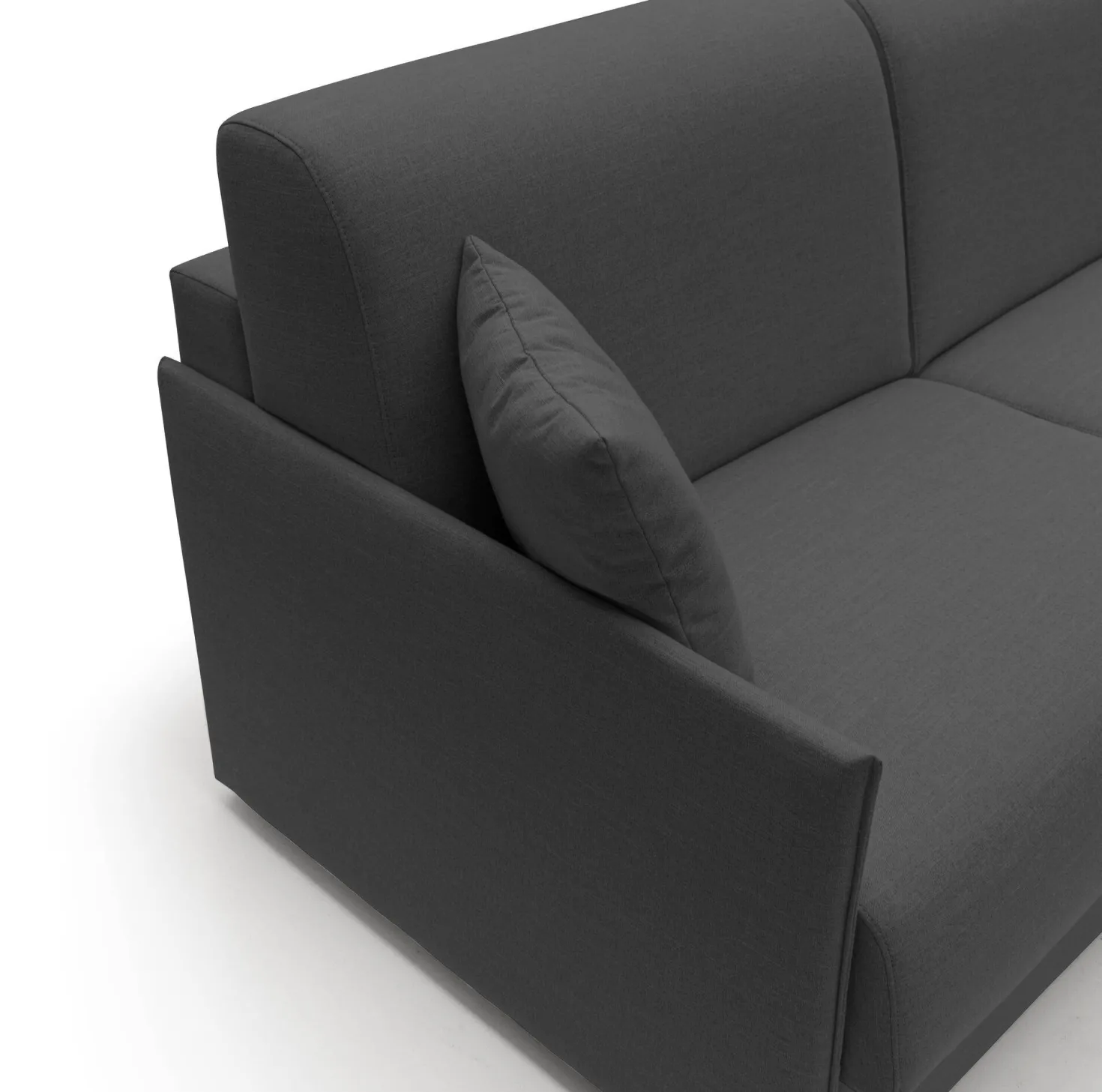 Canapé d'angle convertible et réversible tissu recyclé déhoussable Arthur