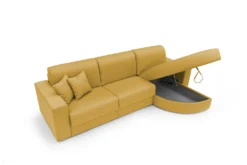 Canapé d'angle convertible tissu déhoussable Aubin