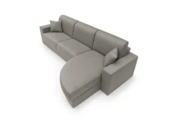 Canapé d'angle convertible tissu déhoussable Aubin