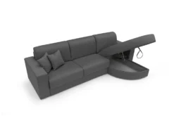 Canapé d'angle convertible tissu déhoussable Aubin