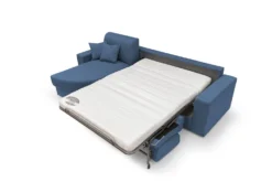 Canapé d'angle convertible tissu déhoussable Aubin