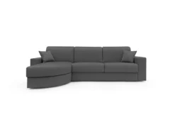 Canapé d'angle convertible tissu déhoussable Aubin