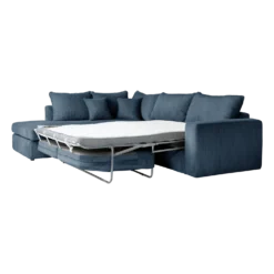 Canapé d'angle convertible velours côtelé Otto