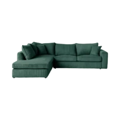 Canapé d'angle convertible velours côtelé Otto