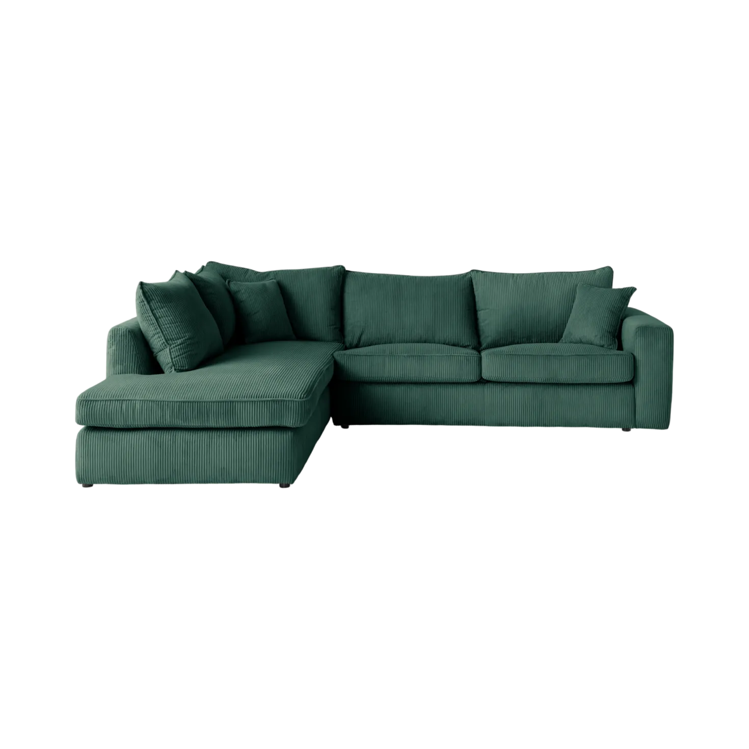 Canapé d'angle convertible velours côtelé Otto