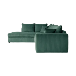 Canapé d'angle convertible velours côtelé Otto
