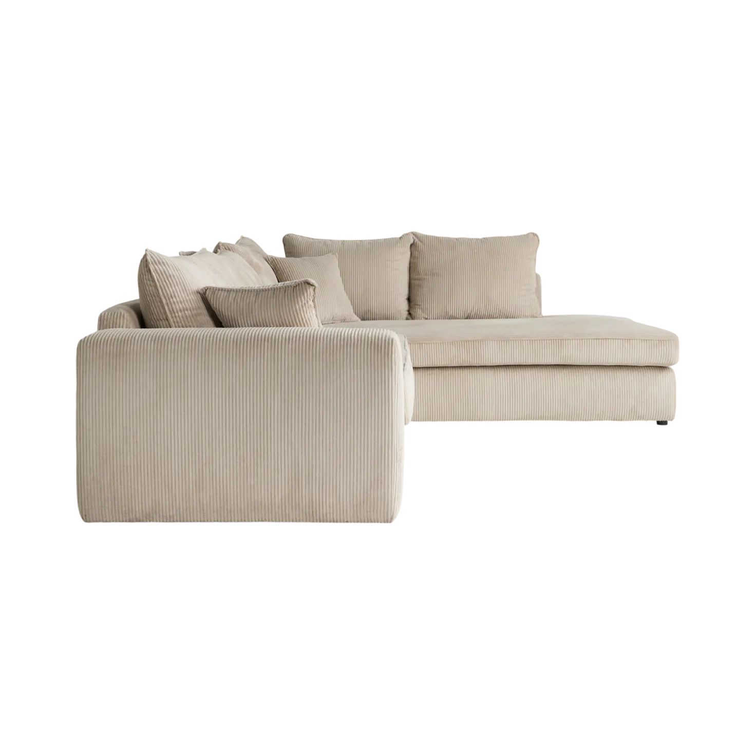 Canapé d'angle convertible velours côtelé Otto