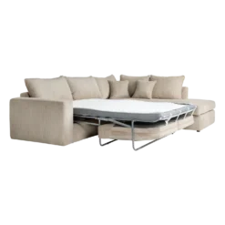Canapé d'angle convertible velours côtelé Otto