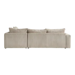 Canapé d'angle convertible velours côtelé Otto