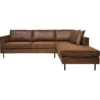 Canapé d'angle microfibre aspect cuir vieilli Pittsburgh