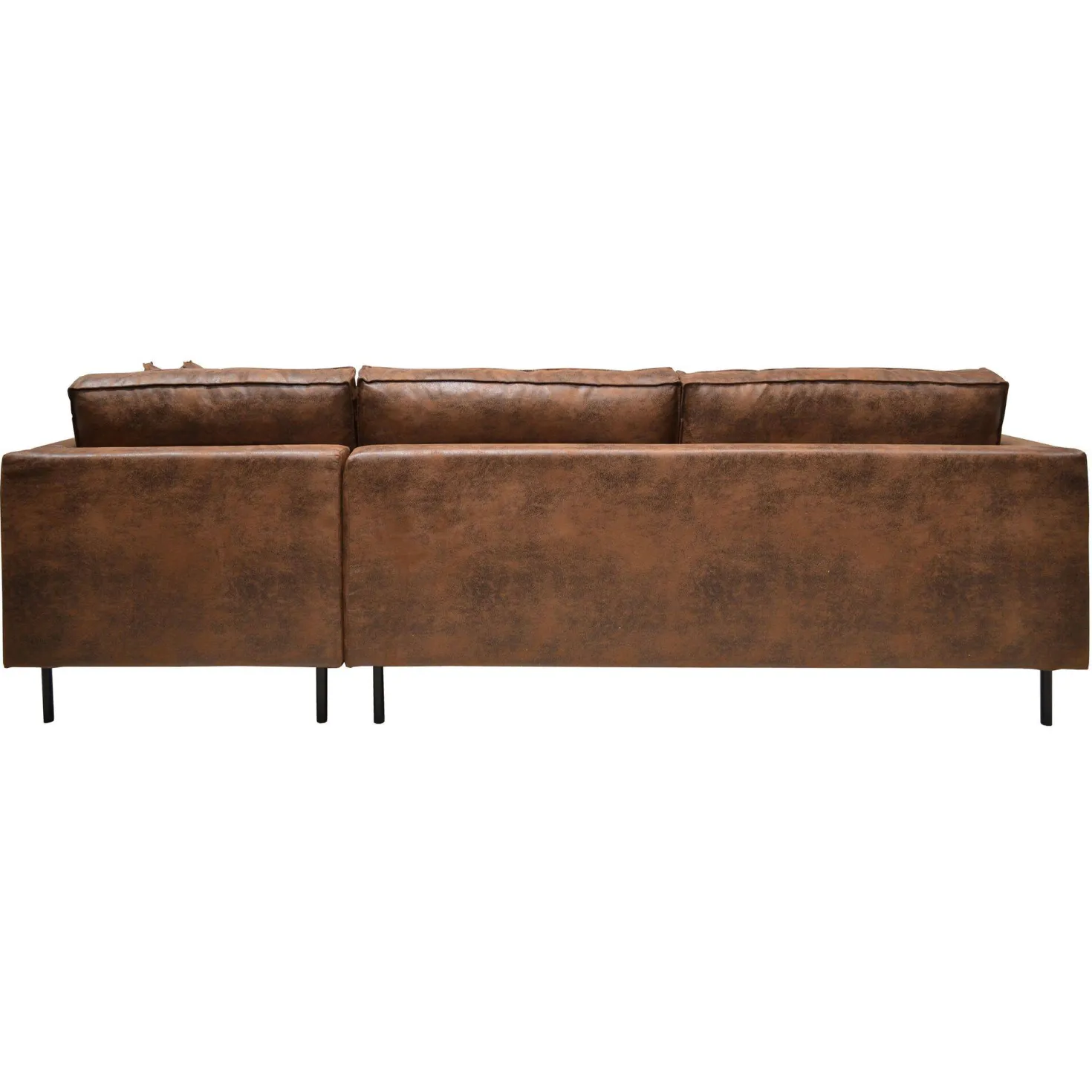 Canapé d'angle microfibre aspect cuir vieilli Pittsburgh
