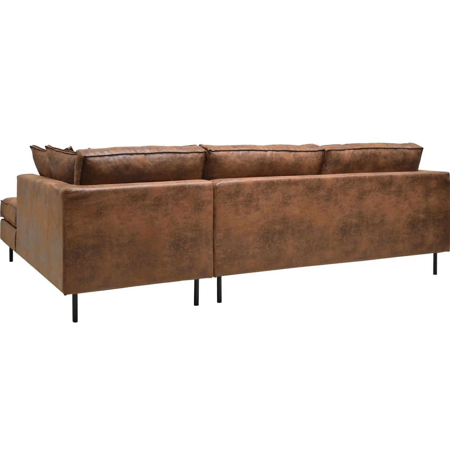 Canapé d'angle microfibre aspect cuir vieilli Pittsburgh