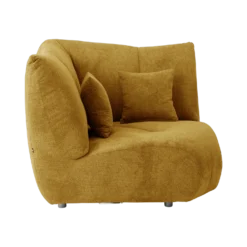 Canapé d'angle modulable tissu avec pouf Benny