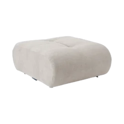 Canapé d'angle modulable tissu avec pouf Benny