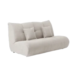Canapé d'angle modulable tissu avec pouf Benny