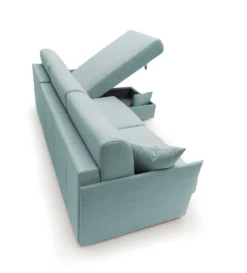 Canapé d'angle réversible tissu recyclé déhoussable Arthur