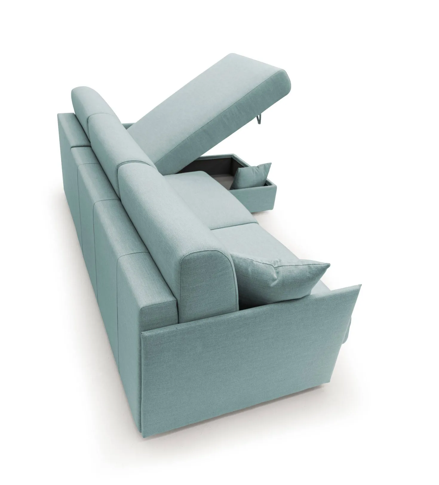 Canapé d'angle réversible tissu recyclé déhoussable Arthur