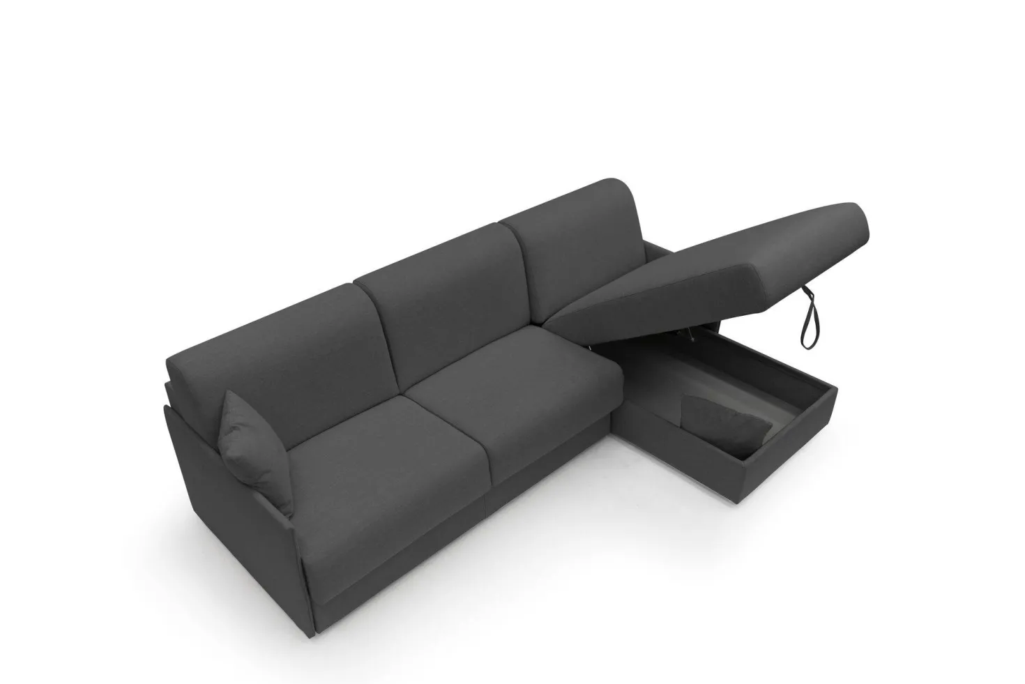 Canapé d'angle réversible tissu recyclé déhoussable Arthur