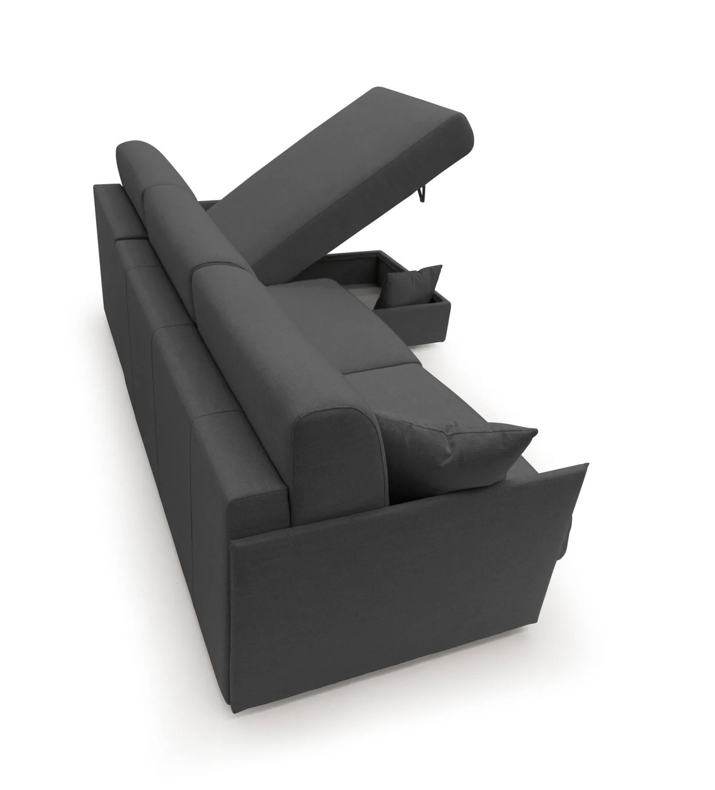 Canapé d'angle réversible tissu recyclé déhoussable Arthur