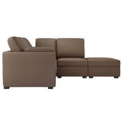 Canapé d'angle réversible tissu coton déhoussable Marbella
