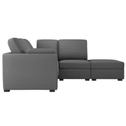 Canapé d'angle réversible tissu coton déhoussable Marbella