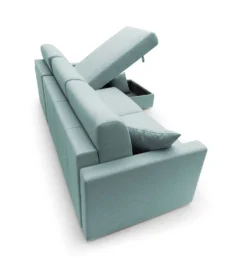 Canapé d'angle réversible tissu recyclé déhoussable Aubin