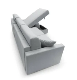 Canapé d'angle réversible tissu recyclé déhoussable Aubin