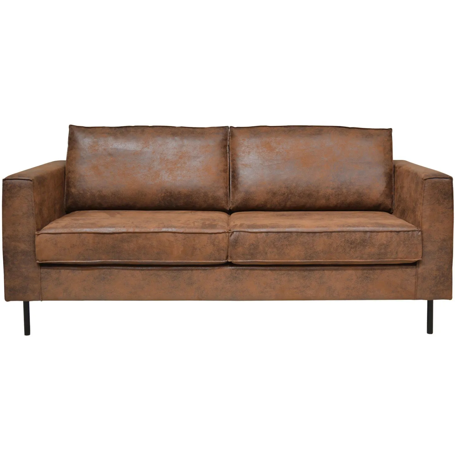 Canapé microfibre aspect cuir vieilli Pittsburgh