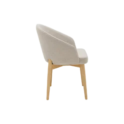 Chaise avec accoudoirs pieds bois Maud