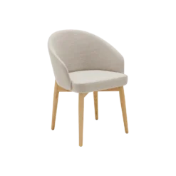 Chaise avec accoudoirs pieds bois Maud